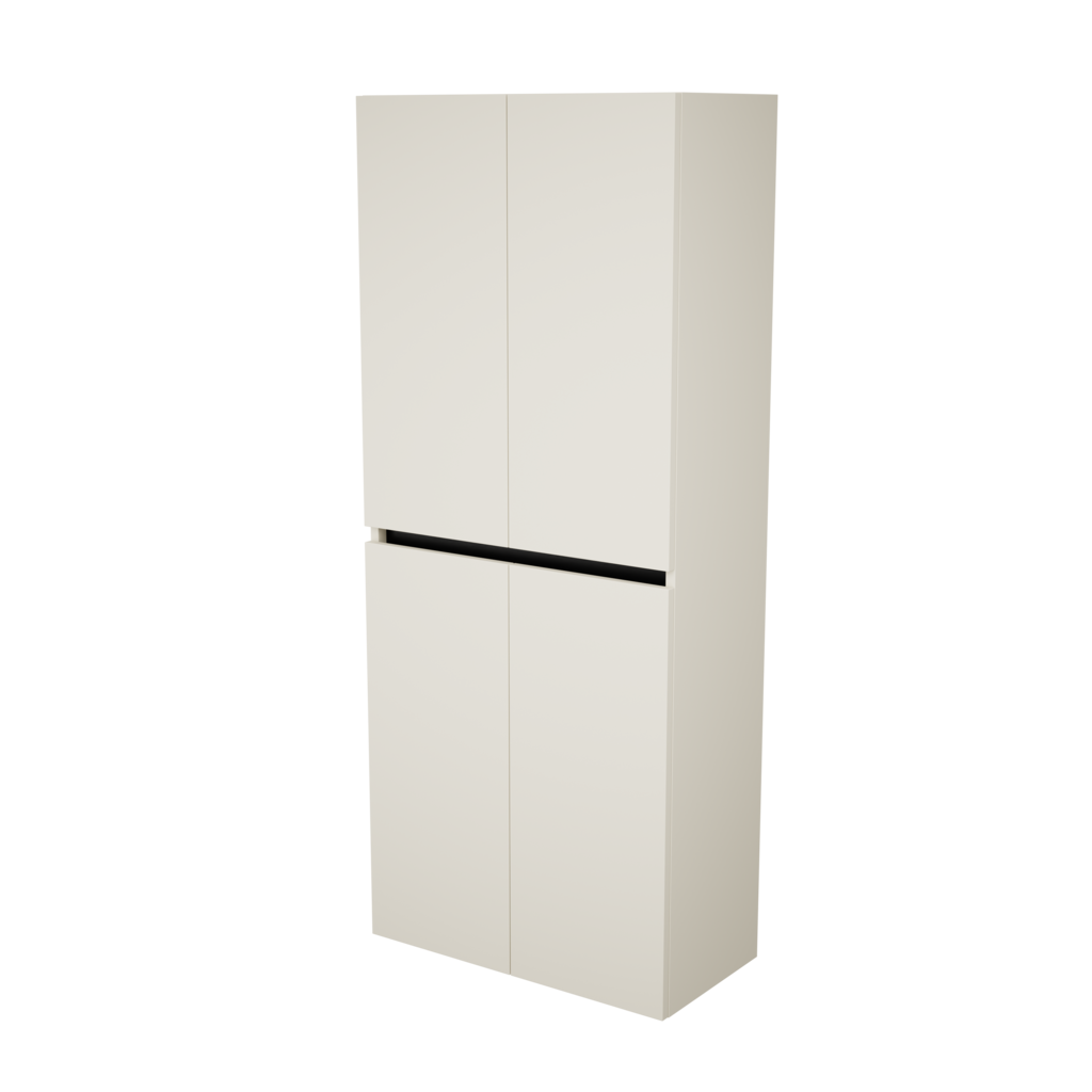 Zeist dubbele hogekast met wasmand (Greige) 8