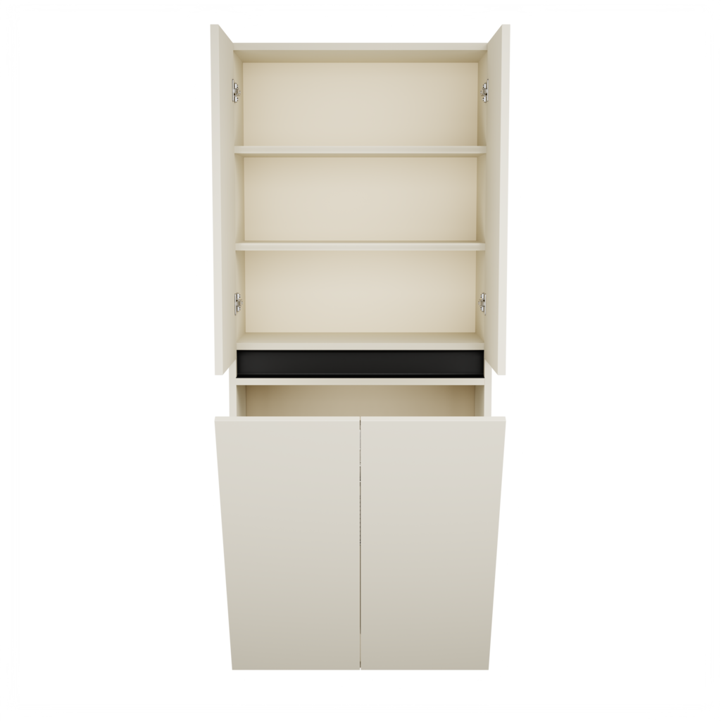 Zeist dubbele hogekast met wasmand (Greige) 9