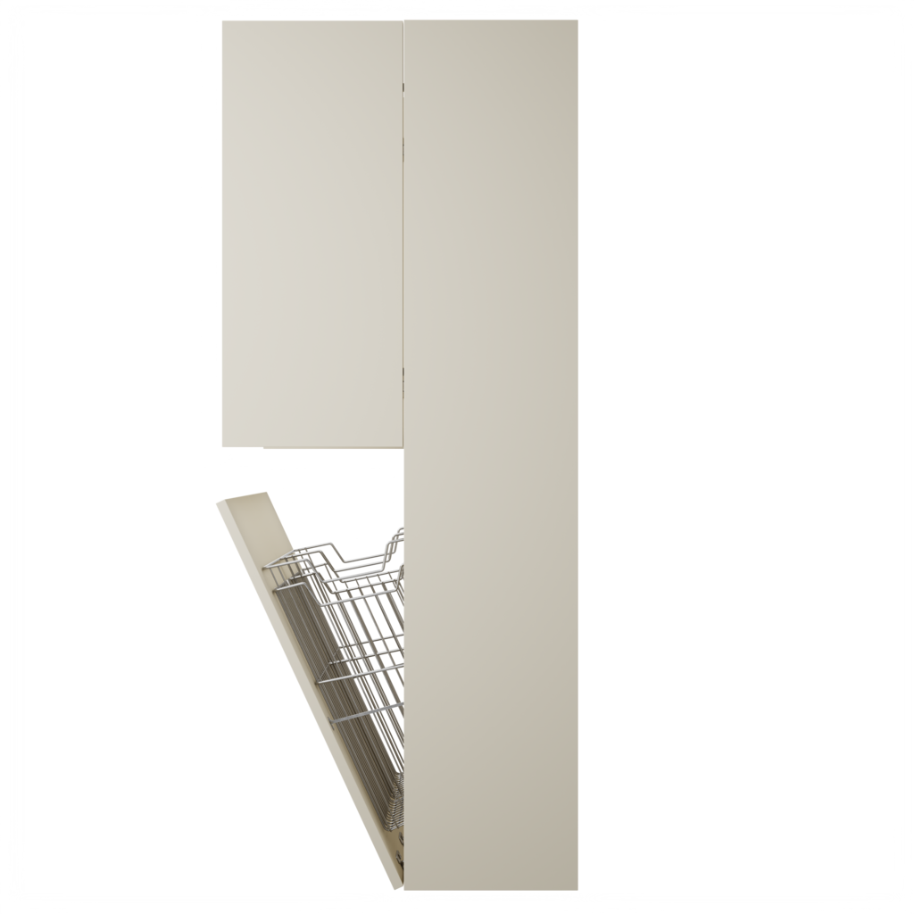 Zeist dubbele hogekast met wasmand (Greige) 15