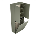 Zeist dubbele hogekast met wasmand (Saliegroen) 1