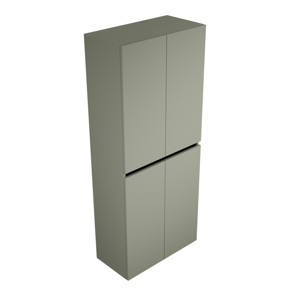 Zeist dubbele hogekast met wasmand (Saliegroen) 2