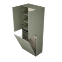 Zeist dubbele hogekast met wasmand (Saliegroen) 3