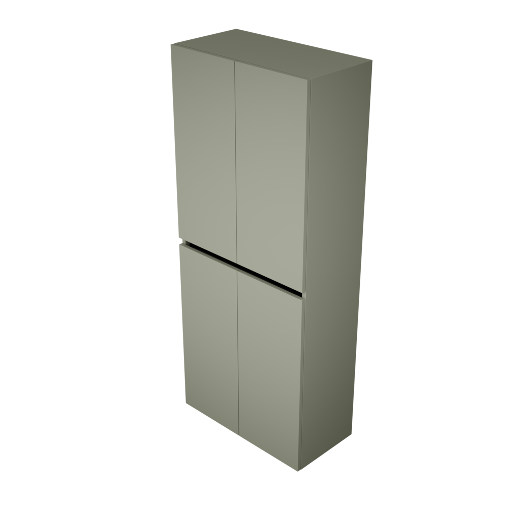 Zeist dubbele hogekast met wasmand (Saliegroen) 4