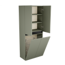 Zeist dubbele hogekast met wasmand (Saliegroen) 5