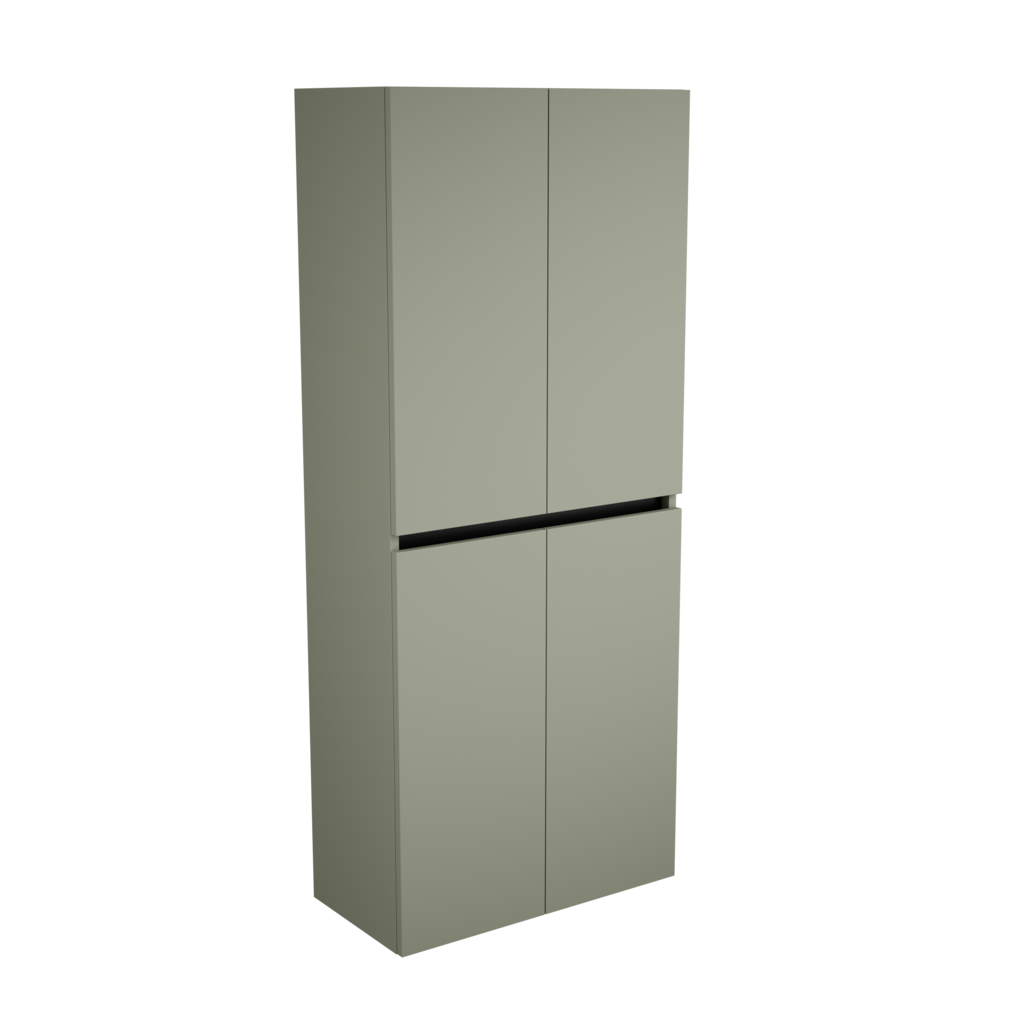 Zeist dubbele hogekast met wasmand (Saliegroen) 6