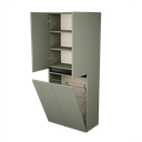 Zeist dubbele hogekast met wasmand (Saliegroen) 7