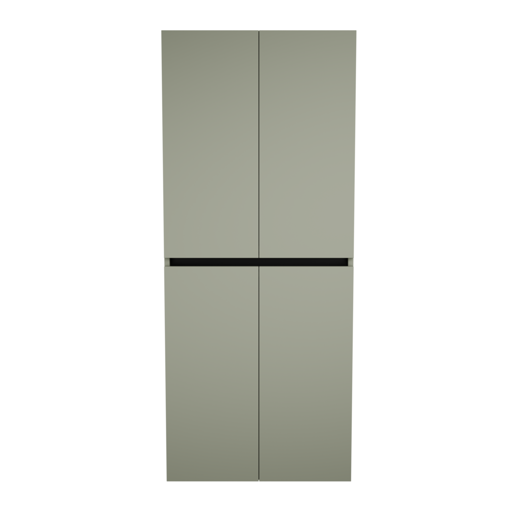 Zeist dubbele hogekast met wasmand (Saliegroen) 10