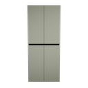 Zeist dubbele hogekast met wasmand (Saliegroen) 10