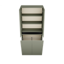 Zeist dubbele hogekast met wasmand (Saliegroen) 11