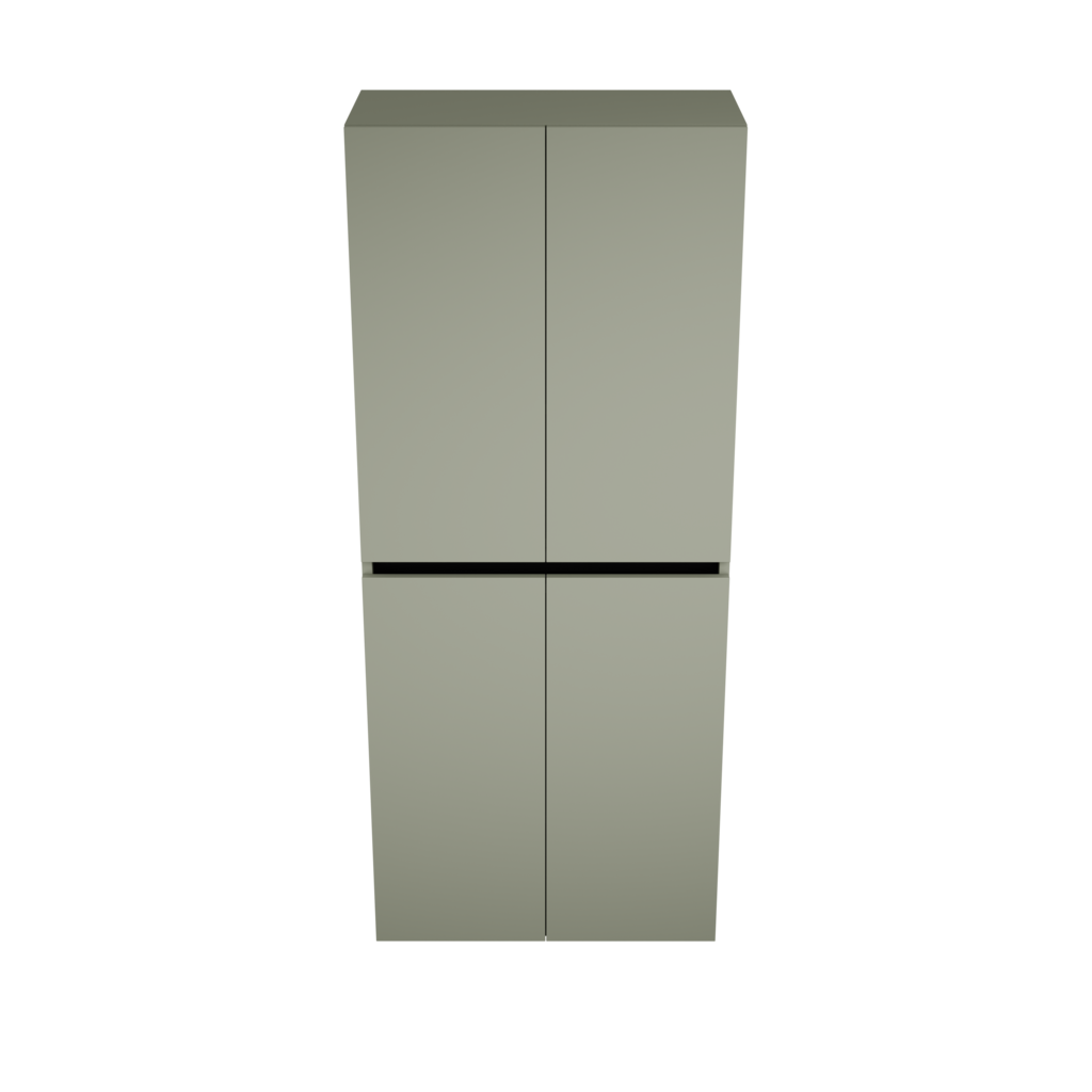 Zeist dubbele hogekast met wasmand (Saliegroen) 12