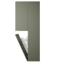 Zeist dubbele hogekast met wasmand (Saliegroen) 15