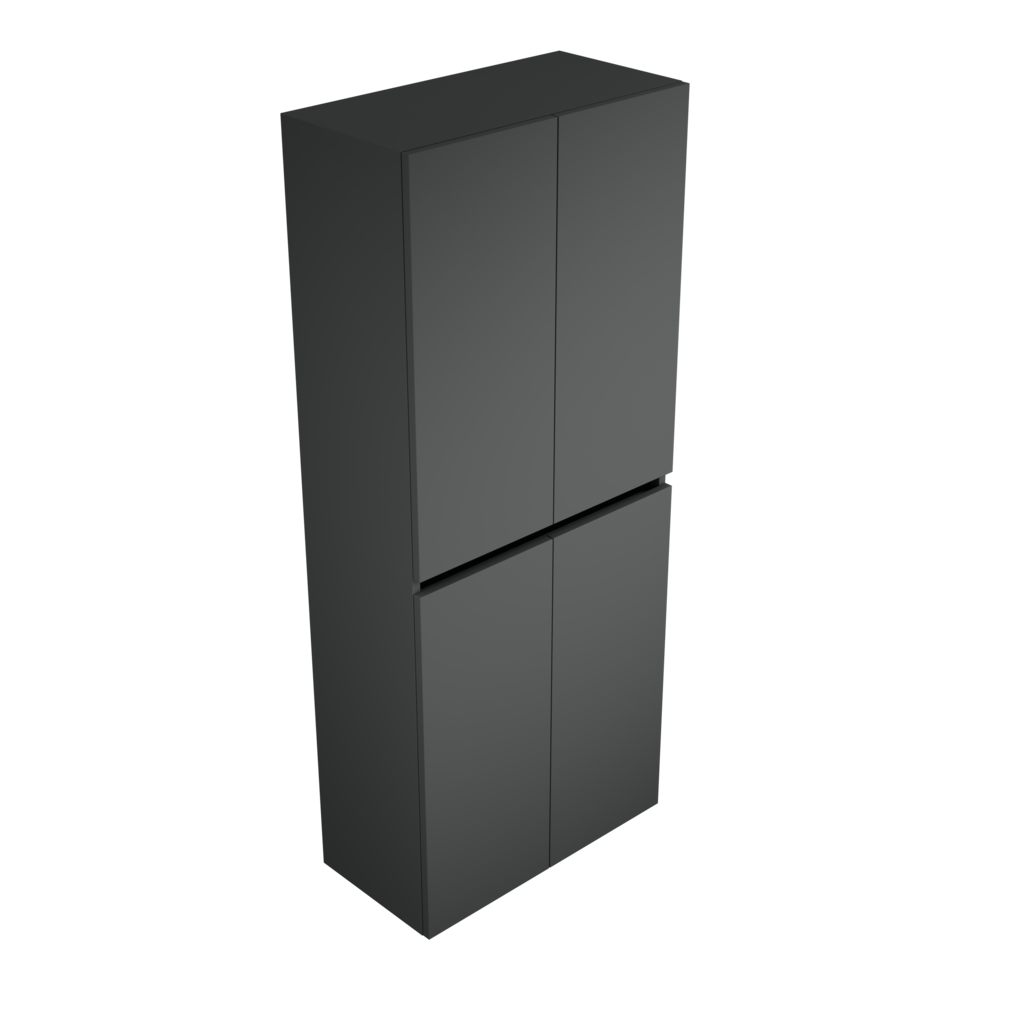 Zeist dubbele hogekast met wasmand (Donkergrijs) 2