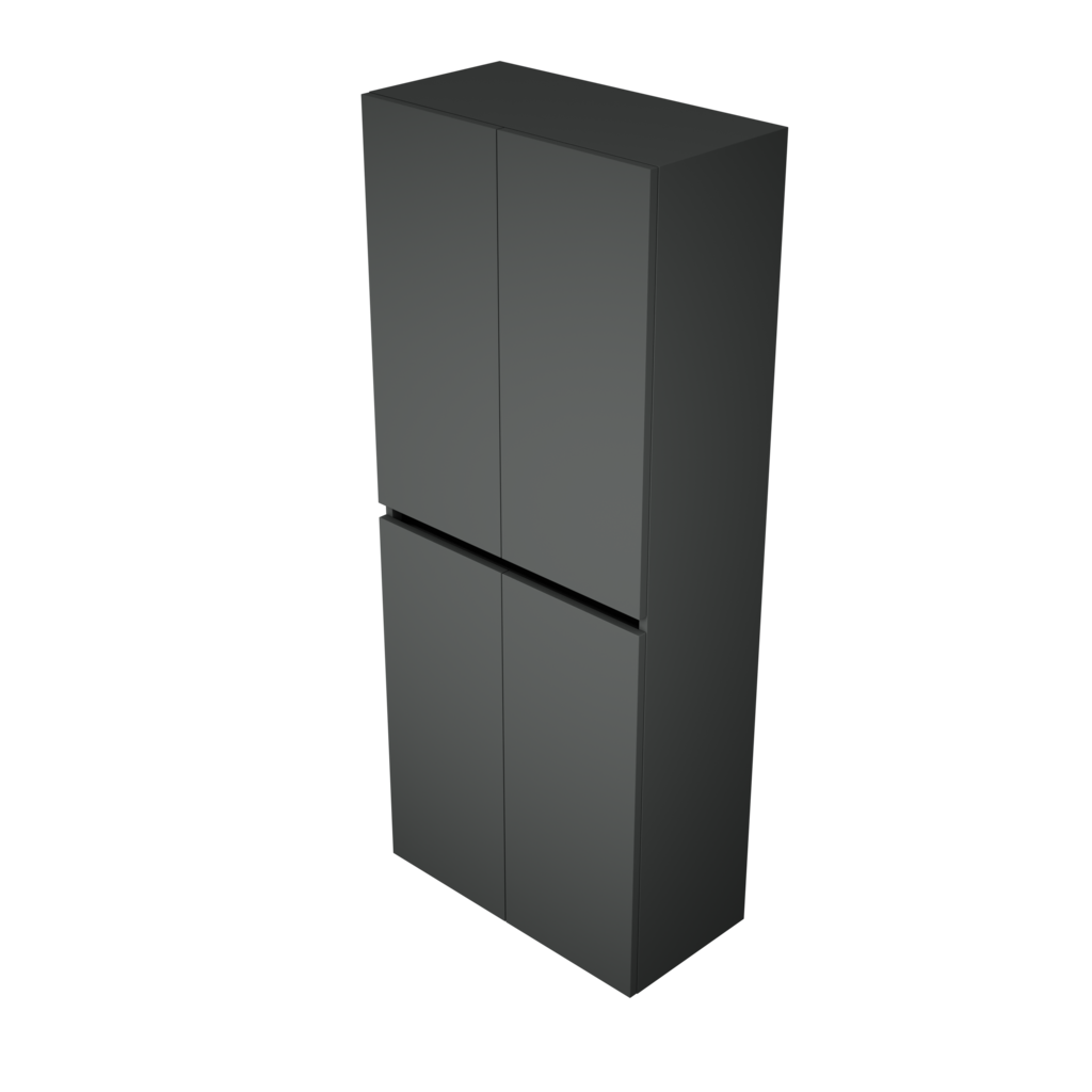 Zeist dubbele hogekast met wasmand (Donkergrijs) 4