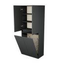 Zeist dubbele hogekast met wasmand (Donkergrijs) 7