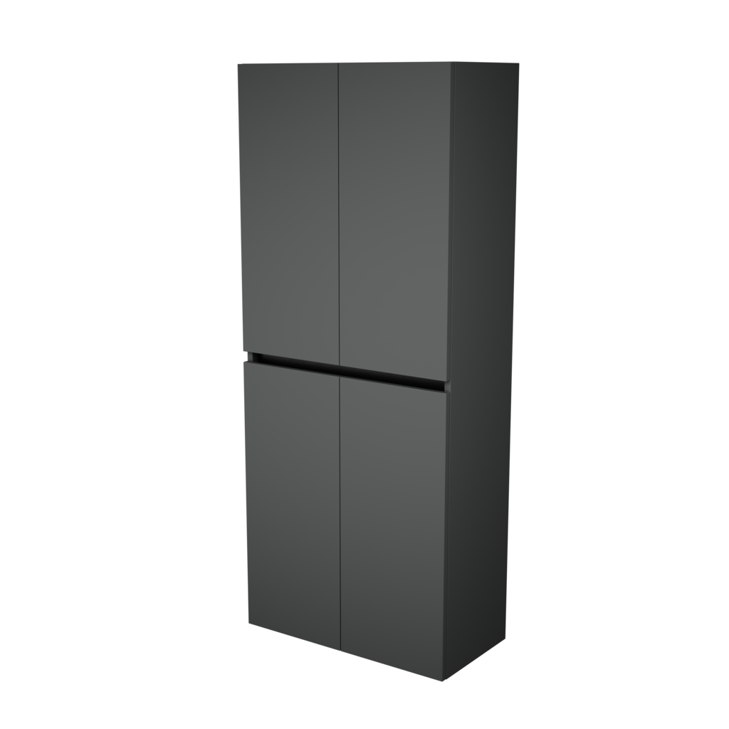 Zeist dubbele hogekast met wasmand (Donkergrijs) 8