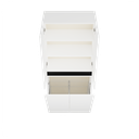 Zeist dubbele hogekast met wasmand (Hoogglans wit) 13