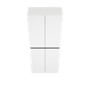 Zeist dubbele hogekast met wasmand (Hoogglans wit) 14