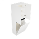 Zeist dubbele hogekast met wasmand (Mat wit) 1