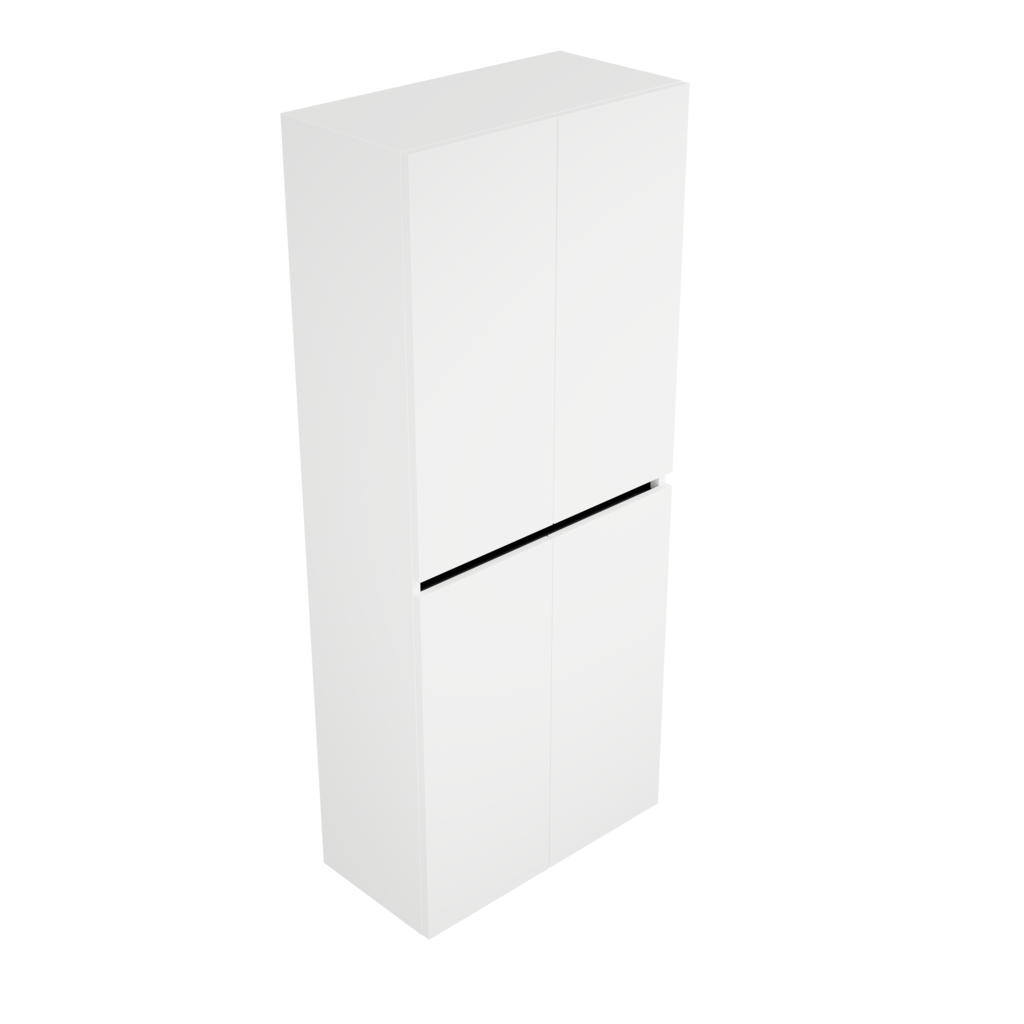 Zeist dubbele hogekast met wasmand (Mat wit) 2