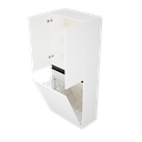 Zeist dubbele hogekast met wasmand (Mat wit) 3