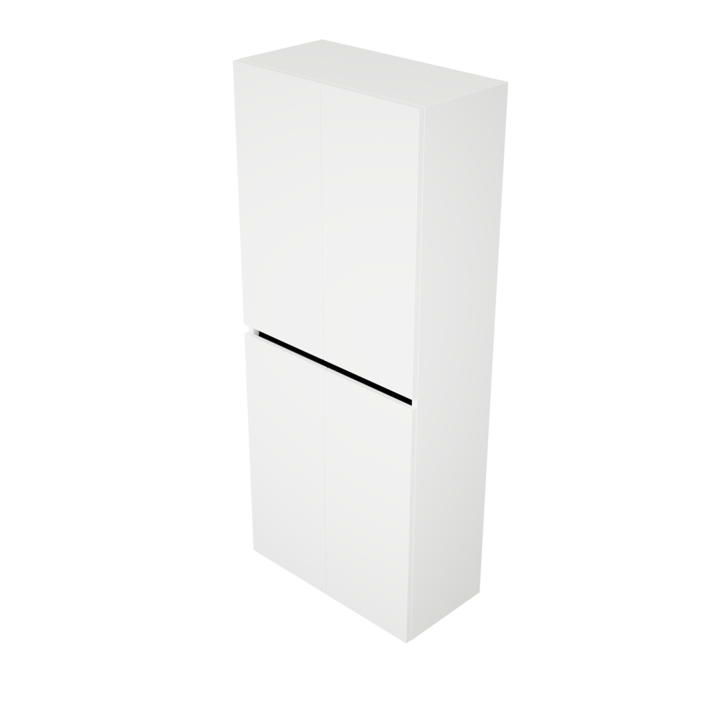 Zeist dubbele hogekast met wasmand (Mat wit) 4