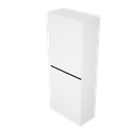 Zeist dubbele hogekast met wasmand (Mat wit) 4