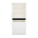 Zeist dubbele hogekast met wasmand (Mat wit) 9