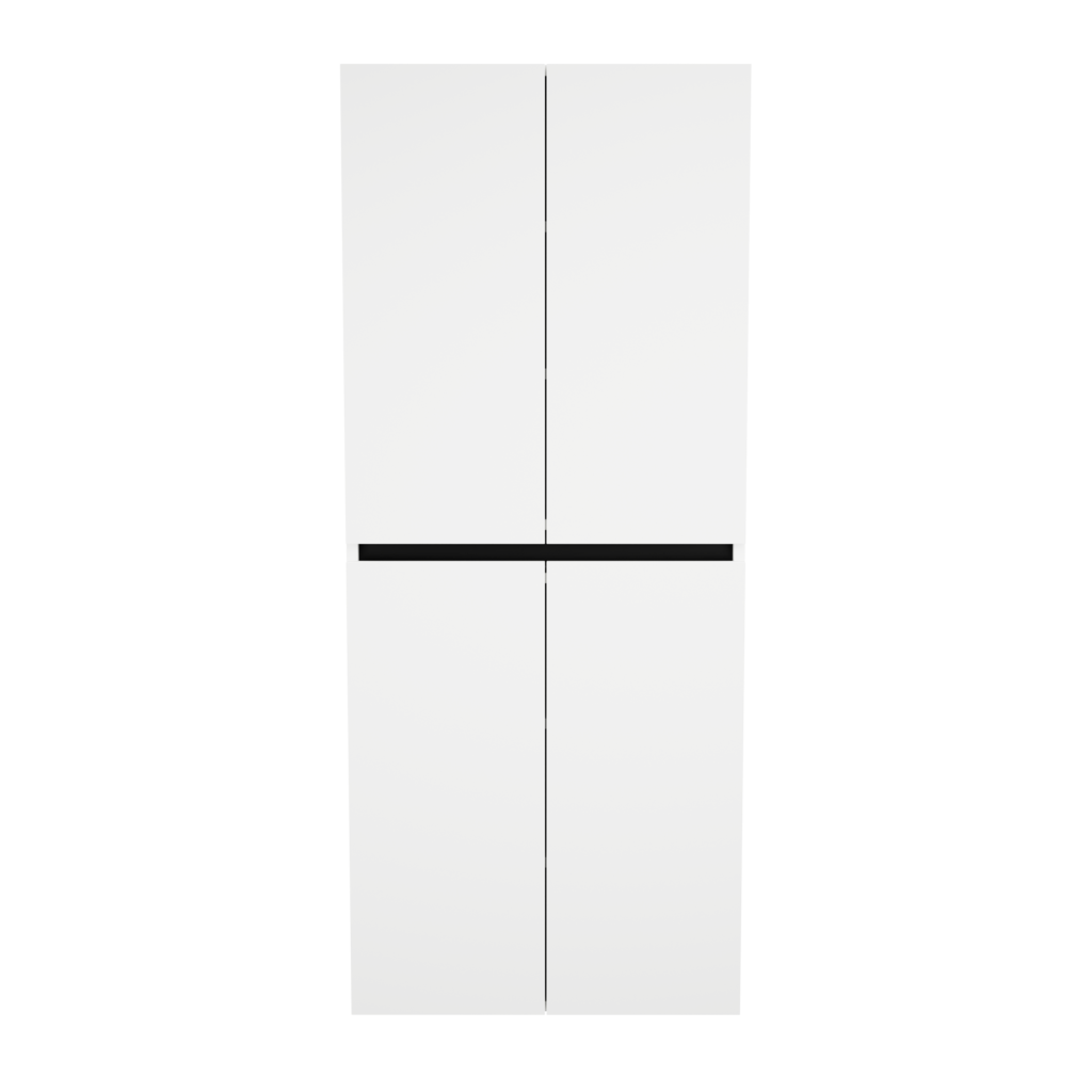 Zeist dubbele hogekast met wasmand (Mat wit) 10