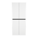 Zeist dubbele hogekast met wasmand (Mat wit) 10