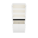 Zeist dubbele hogekast met wasmand (Mat wit) 11