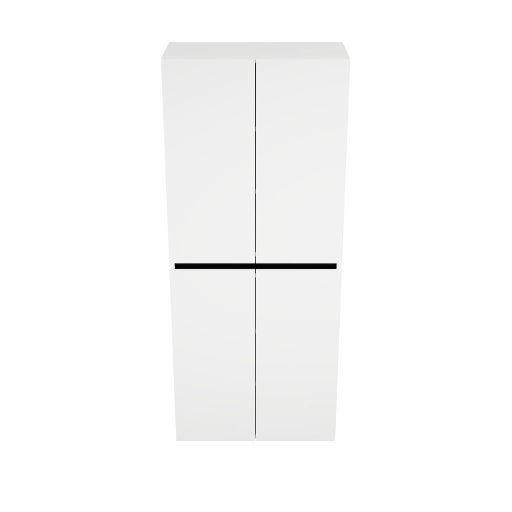 Zeist dubbele hogekast met wasmand (Mat wit) 12