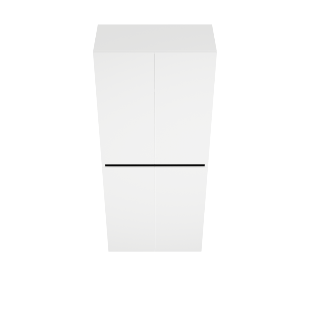 Zeist dubbele hogekast met wasmand (Mat wit) 14