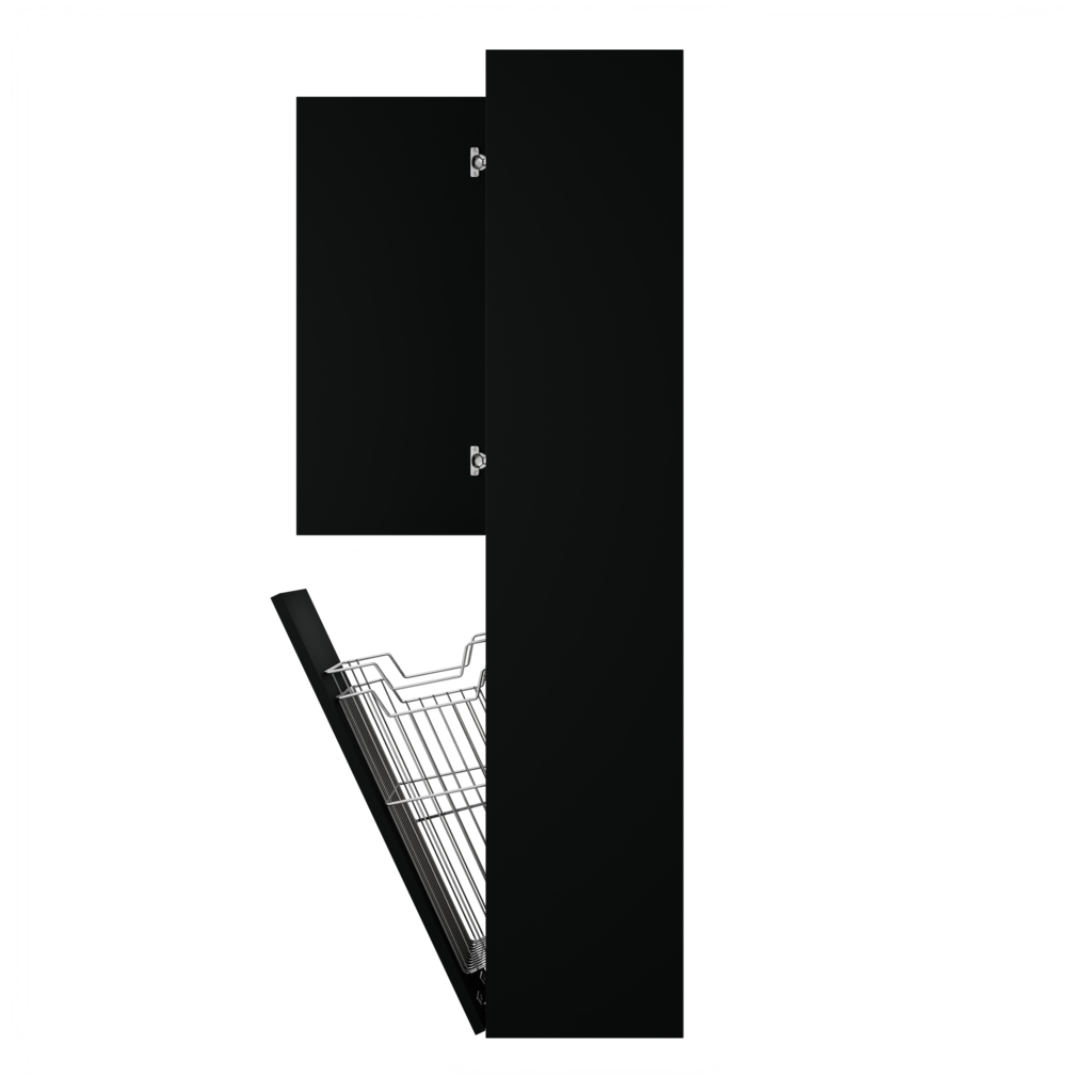 Zeist hogekast met wasmand (Donkerzwart) 15