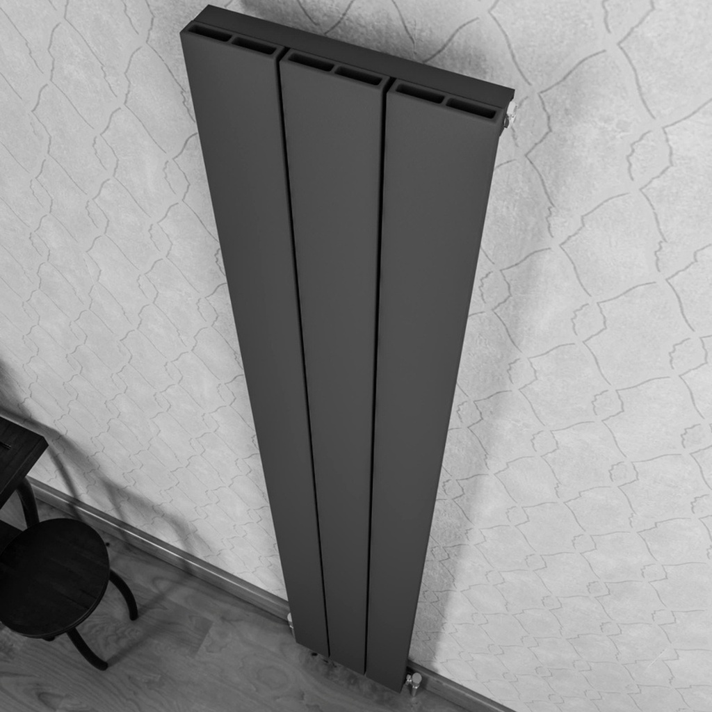 [20434035] Drama Aluminium Radiator 28x120 cm Mat Zwart 281