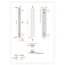 [20434028] Drama Aluminium Radiator 28x180 cm Mat Wit 280
