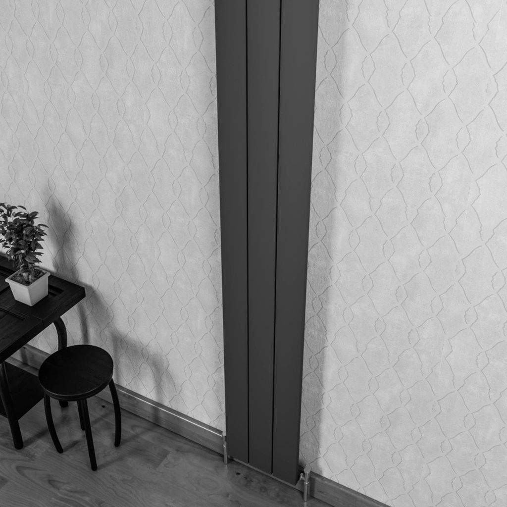 [20434032] Drama Aluminium Radiator 28x180 cm Mat Zwart 280