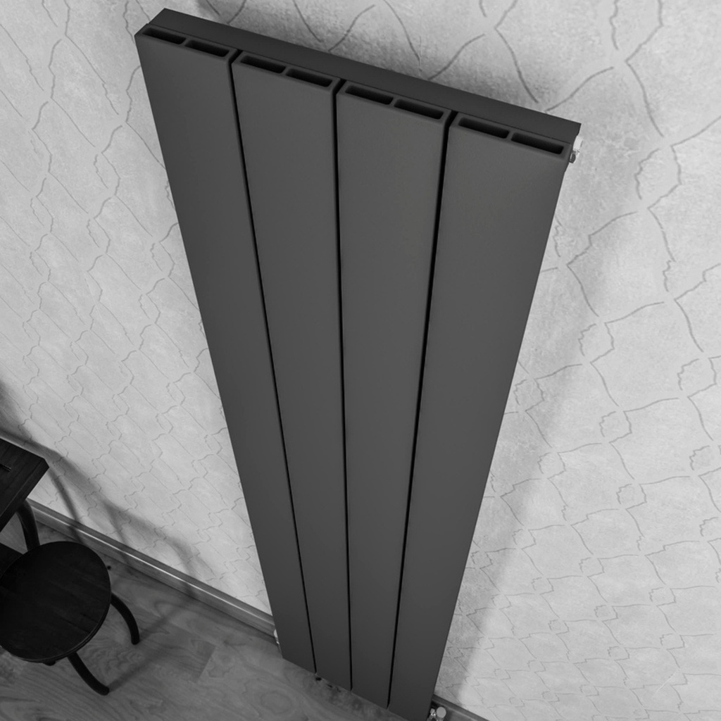 [20434032] Drama Aluminium Radiator 28x180 cm Mat Zwart 284