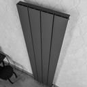 [20434032] Drama Aluminium Radiator 28x180 cm Mat Zwart 284