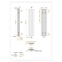 [20434029] Drama Aluminium Radiator 37,5x180 cm Mat Wit 375