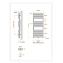 [20434049] Lipsi Aluminium Radiator 50x123 cm Mat Zwart 503