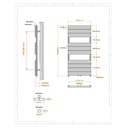 [20434051] Lipsi Aluminium Radiator 60x123 cm Mat Zwart 603