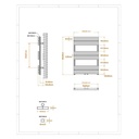 [20434046] Lipsi Aluminium Radiator 60x85 cm Mat Wit 600