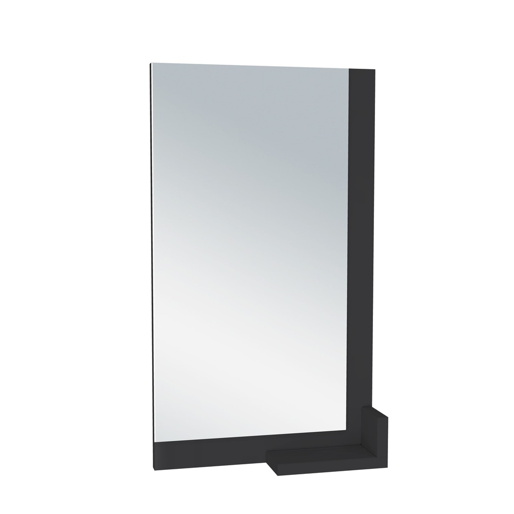 [10231085] Venlo toilet Spiegel met plateau Base Collection (Mat zwart, 40 cm)