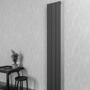 Drama Aluminium Radiator 28x180 cm Mat Zwart