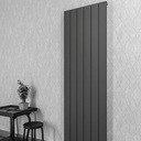 Drama Aluminium Radiator 56,5x180 cm Mat Zwart