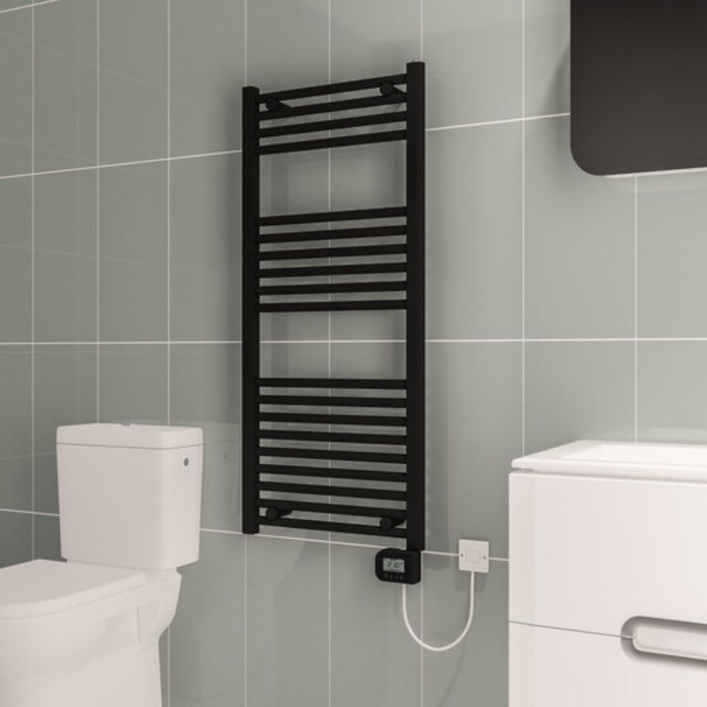 [20424079] Fina Elektrische Handdoekradiator 50x120 120 cm Mat Zwart